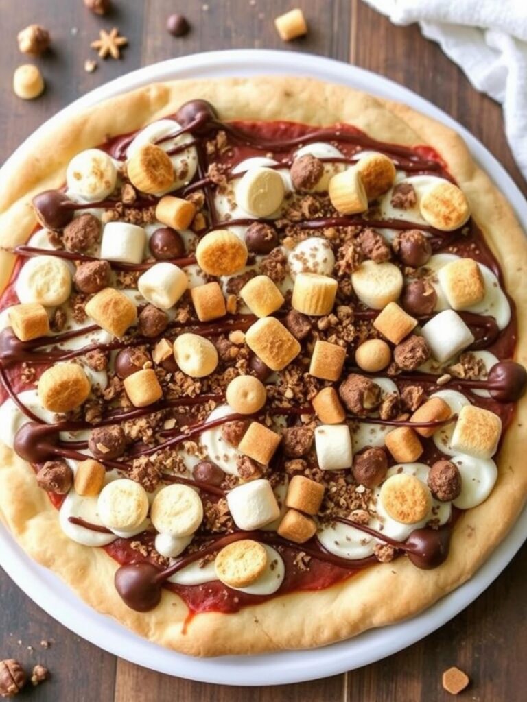 SMORES DESSERT PIZZA – Simple & Delicious