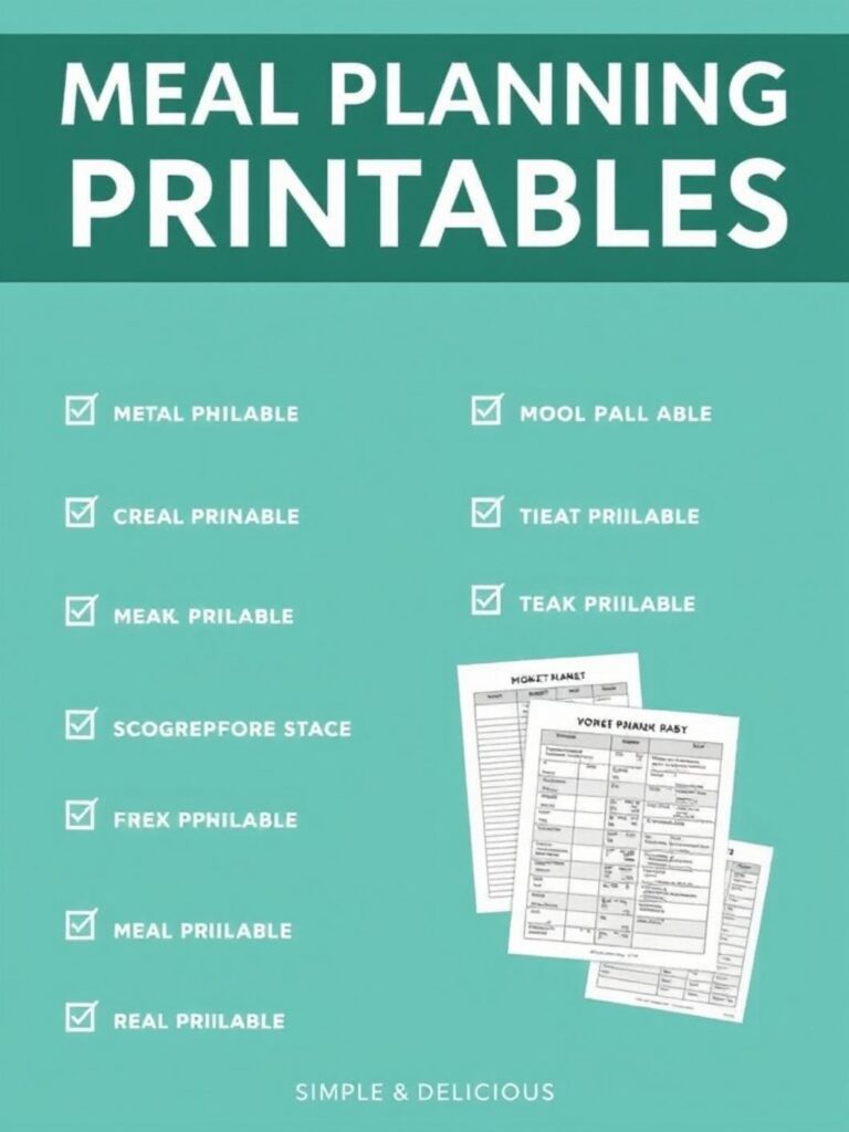 MEAL PLANNING PRINTABLES – Simple & Delicious