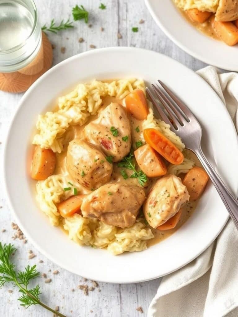 CREAMY CHICKEN THIGH DINNER – Classic Comfort Dish