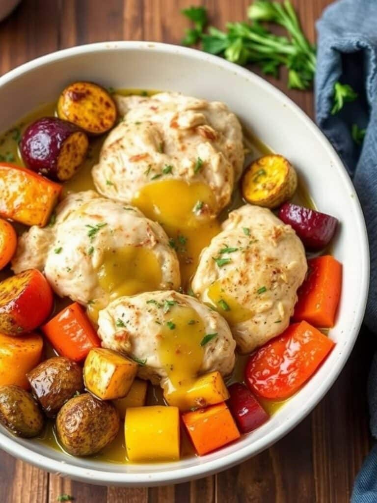 Garlic Butter Chicken And Veggies