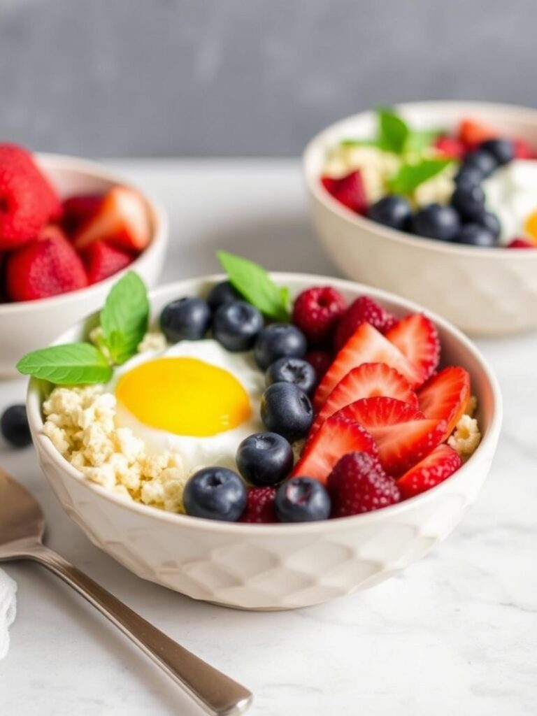 Blueberry Cottage Cheese Breakfast Bowls