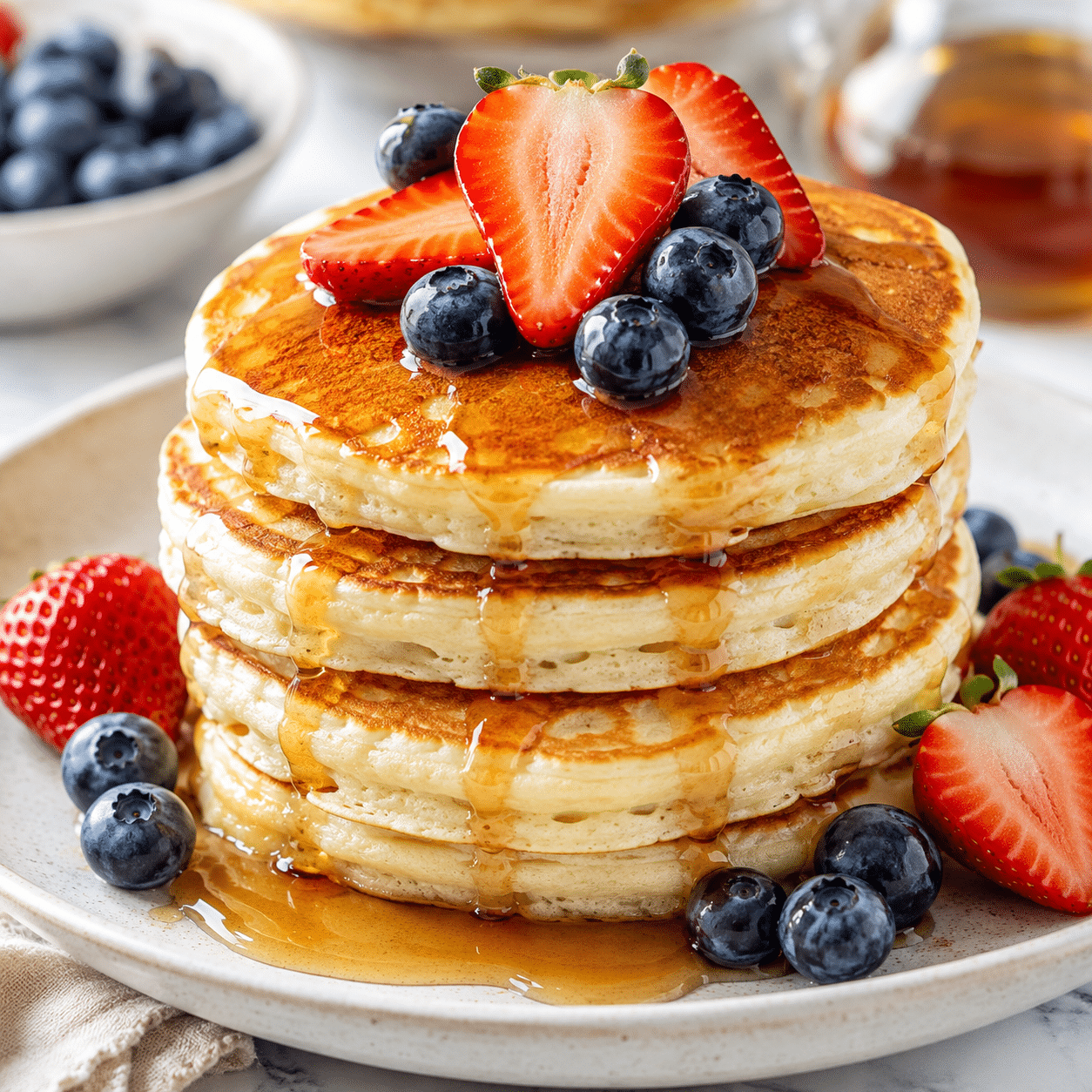 10 easy breakfast recipes pancakes with berries