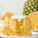 Cookie and Cake Recipes featuring glazed pineapple pound cake slice