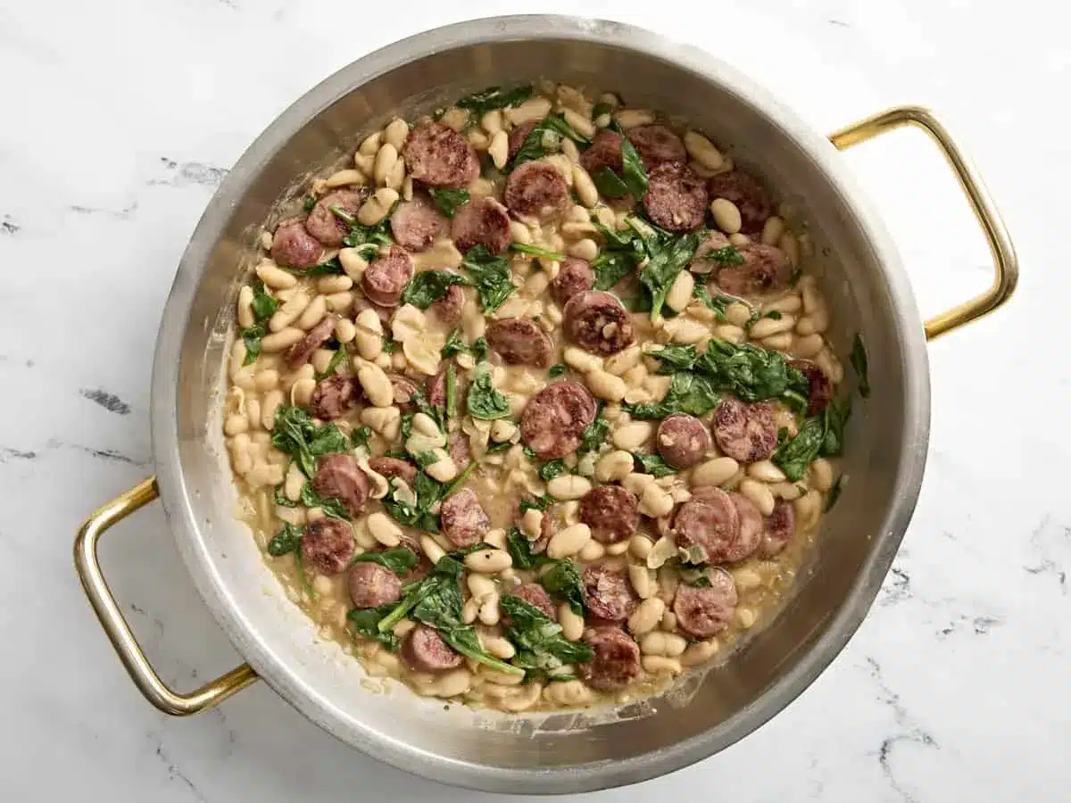 Chicken Sausage White Bean Skillet Recipe 7 chicken sausage white bean skillet 10