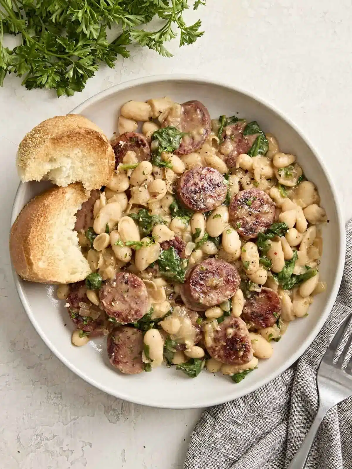Chicken Sausage White Bean Skillet Recipe 8 chicken sausage white bean skillet 11