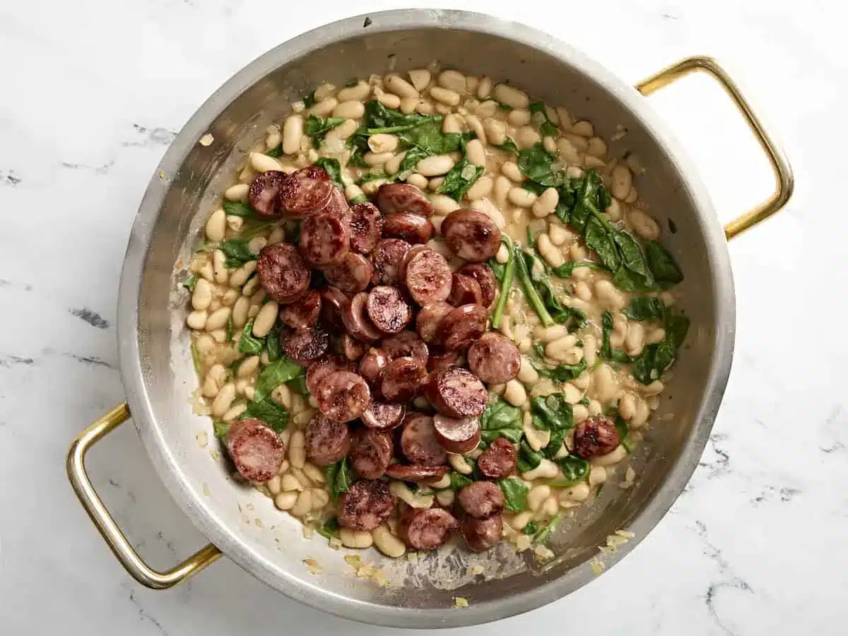 Chicken Sausage White Bean Skillet Recipe 6 chicken sausage white bean skillet 9