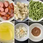 Ingredients for Crockpot Sausage, Potatoes and Green Beans recipe